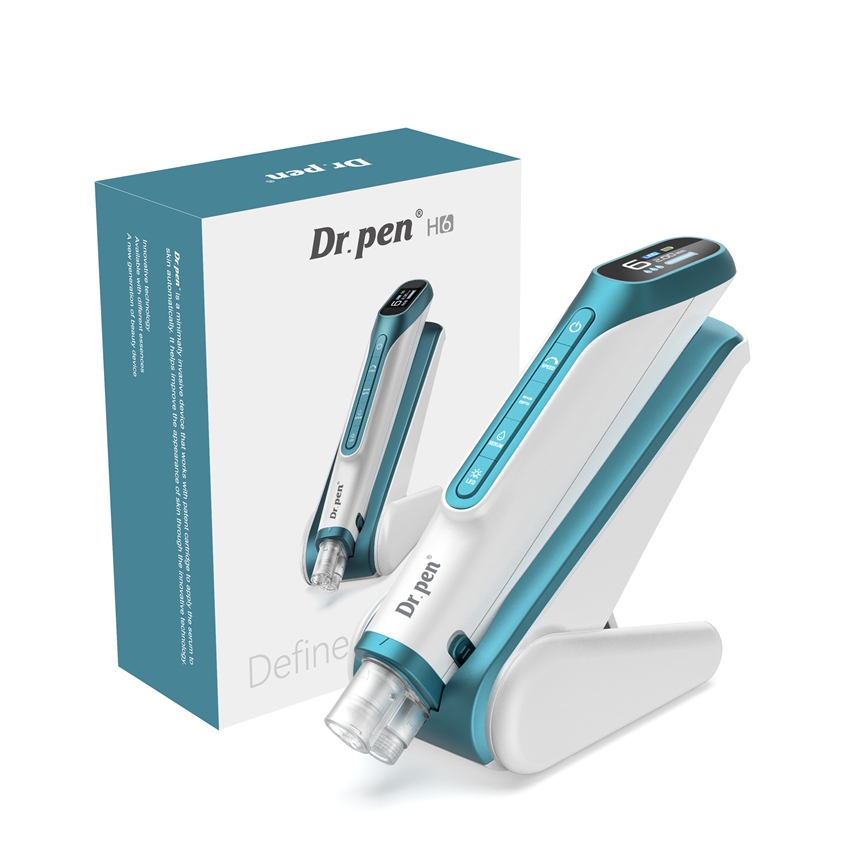 Auto Microneeding Pen with Serums Storage Needle Cartridge Dr. Pen H6, Model: H6